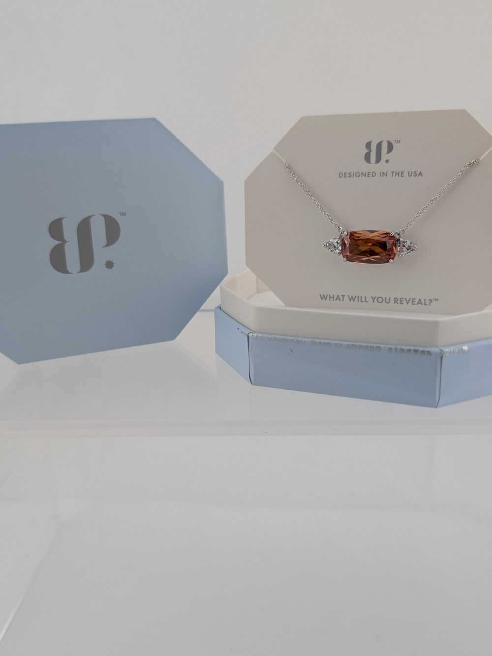 Sparkling Amber Crystal Pendant Necklace